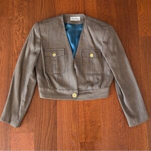 Vintage Houndstooth Cropped Jacket by Paul Stanley